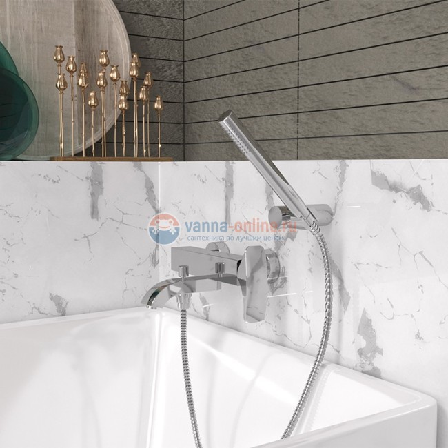Смеситель для ванны Paini F1 с аксессуаром Смеситель для ванны Paini F1 с аксессуаром