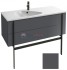 Тумба под раковину Jacob Delafon Nouvelle Vague 120 EB3036-M53, 3 ящика, цвет - серый антрацит матовый