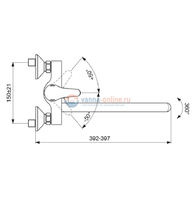 Смеситель для ванны и душа Vidima Next BA372AA, хром Смеситель для ванны и душа Vidima Next BA372AA, хром
