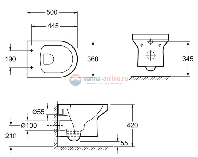 Инсталляция Geberit с безободковым унитазом Jacob Delafon Elite EDX114RU-00, сиденье микролифт, комплект 