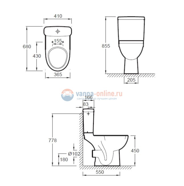 Напольный унитаз Jacob Delafon Odeon Up, 4966CK-00/E4708-00