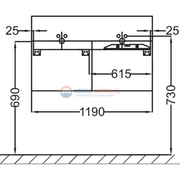 Тумба под раковину Jacob Delafon Terrace 120 EB1188-F26, подвесная, цвет - сливовый лак