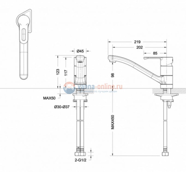 Смеситель Bravat Stream-D F737163C-1 для кухонной мойки Смеситель Bravat Stream-D F737163C-1 для кухонной мойки