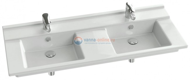 Раковина столешница двойная Jacob Delafon Struktura, EXF112-00, 120х48 см, подвесная