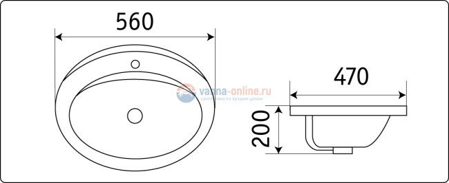 Раковина CeramaLux Серия N 9413, белый Раковина CeramaLux Серия N 9413, белый
