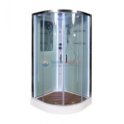 Душевая кабина Deto A 09 90 x 90 см, с крышей, Led с кнопкой и гидромассажем