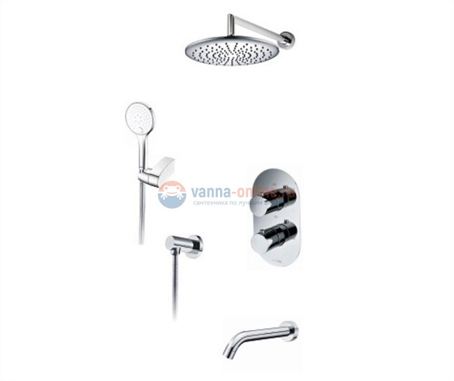 Душевая система WasserKRAFT A174819 Thermo, скрытый монтаж, хром Душевая система WasserKRAFT A174819 Thermo, скрытый монтаж, хром