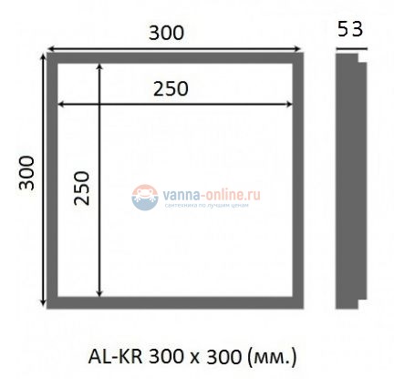 Сантехнический люк под плитку Люкер AL-KR ширина 30, высота 30