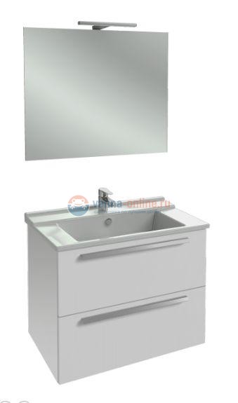 Тумба под раковину Jacob Delafon Struktura 80 EB1277-N18, цвет белый блестящий, 2 ящика, 77x47x56 см