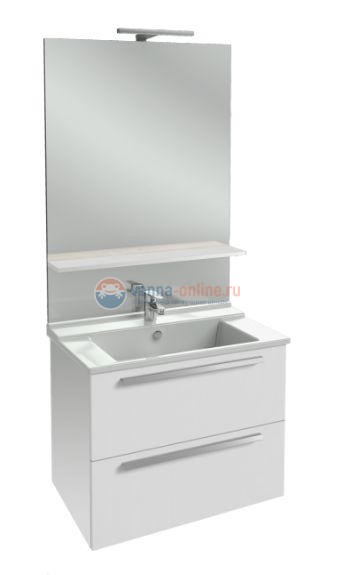 Тумба под раковину Jacob Delafon Struktura 80 EB1277-N18, цвет белый блестящий, 2 ящика, 77x47x56 см