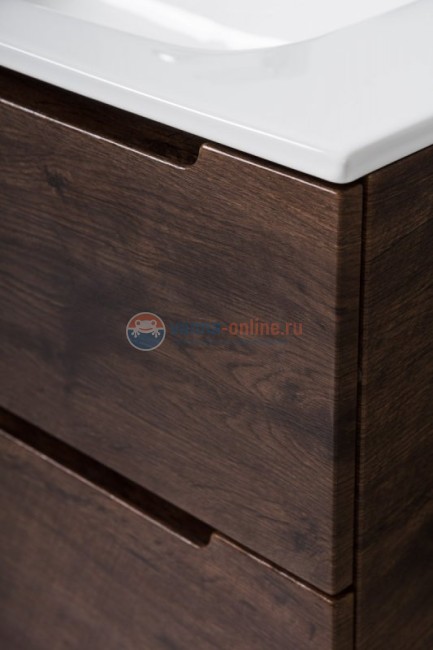 Тумба с раковиной Belbagno ETNA39-500/390-2C-SO-RW-P 50 см подвесная, цвет темный дуб (rovere moro)