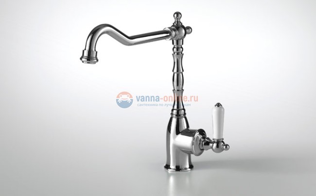 Смеситель Bravat Art River F775109C-1 для кухонной мойки, цвет хром