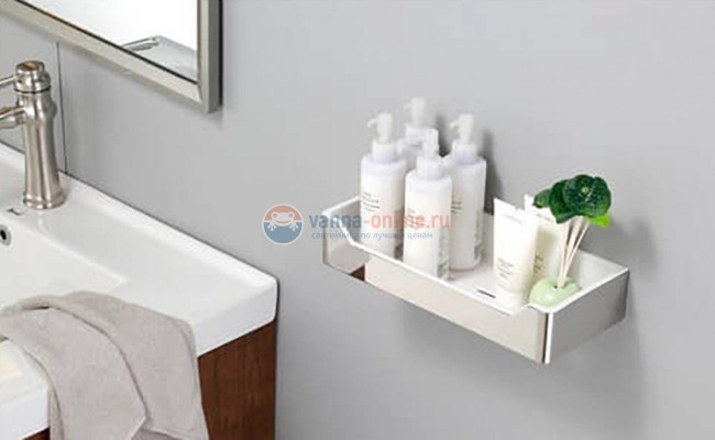 Полка прямоугольная Rush Edge ED77164A, хром