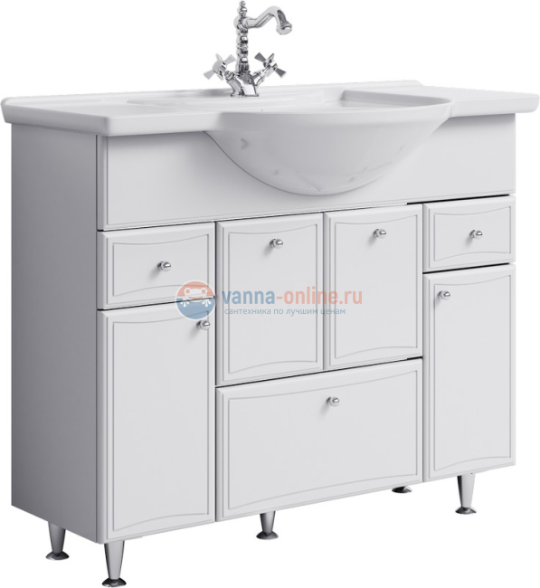 Тумба с раковиной Aqwella Барселона Т10/к 105 см BA0110K