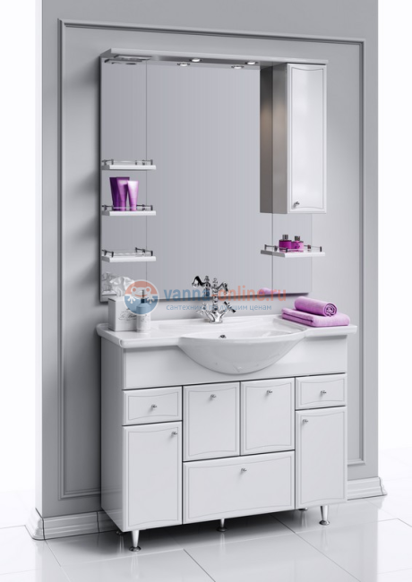 Тумба с раковиной Aqwella Барселона Т10/к 105 см BA0110K