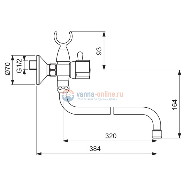 Смеситель Vidima Eco BA163AA для ванны и душа с душевым гарнитуром, поворотный излив, хром Смеситель Vidima Eco BA163AA для ванны и душа с душевым гарнитуром, поворотный излив, хром