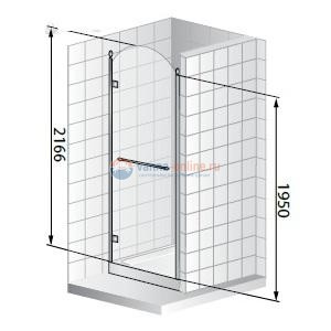Душевая дверь Cezares RETRO-B-1-80-L(-R)