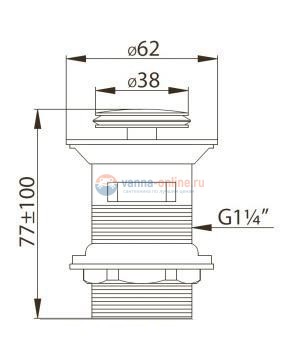 Донный клапан BelBagno BB-PCU-06-CRM
