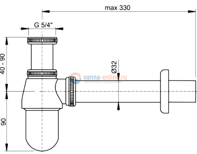 Сифон для раковины AlcaPlast A431