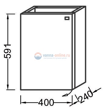 Тумба под раковину Jacob Delafon Pop Laminar EB285-N22, 40х60 красный Тумба под раковину Jacob Delafon Pop Laminar EB285-N22, 40х60 красный