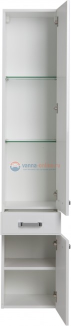 Пенал Aquanet Рондо 35, дверцы, ящик, белый антик, 00196774