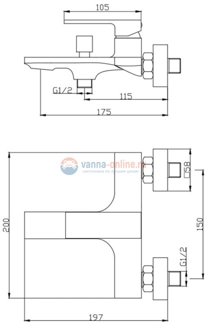 Комплект смесителей Orange Lutz M04-311cr Комплект смесителей Orange Lutz M04-311cr