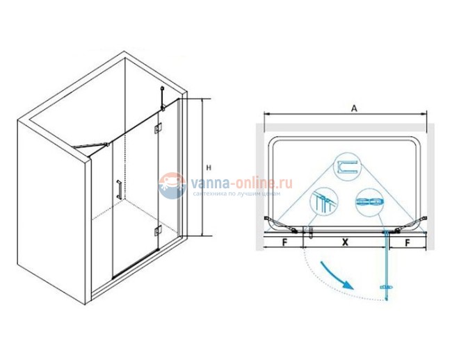 Душевая дверь RGW HO-03, 01060315-11, 150 х 195 см в нишу, распашная, стекло прозрачное, хром Душевая дверь RGW HO-03, 01060315-11, 150 х 195 см в нишу, распашная, стекло прозрачное, хром