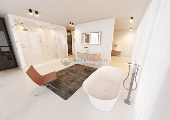 Ванна из искусственного камня Riho Barca 170x79 см BS6000500000000, белая Ванна из искусственного камня Riho Barca 170x79 см BS6000500000000, белая