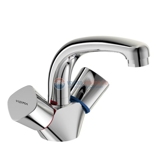Смеситель Vidima КВАДРО (Quadro) BA244AA для раковины без донного клапана, поворотный излив, хром Смеситель Vidima КВАДРО (Quadro) BA244AA для раковины без донного клапана, поворотный излив, хром