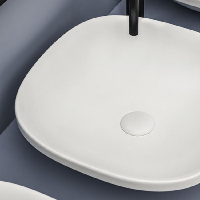 Донный клапан click-clack AXA с керамической крышкой , белый матовый