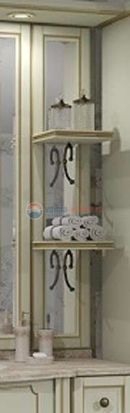 Зеркало-модуль приставное Opadiris Корсо-Оро №11 00-00000608 21 см правое, слоновая кость