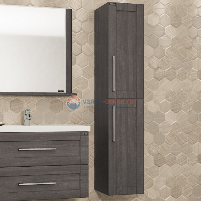 Шкаф-пенал СаНта Венера-30 521004, подвесной, шале графит