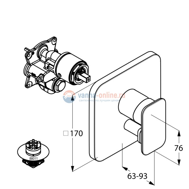 Смеситель Kludi E2 496500575 для ванны и душа