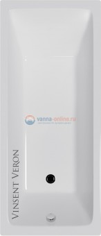 Ванна чугунная Vinsent Veron Square 170x75x45