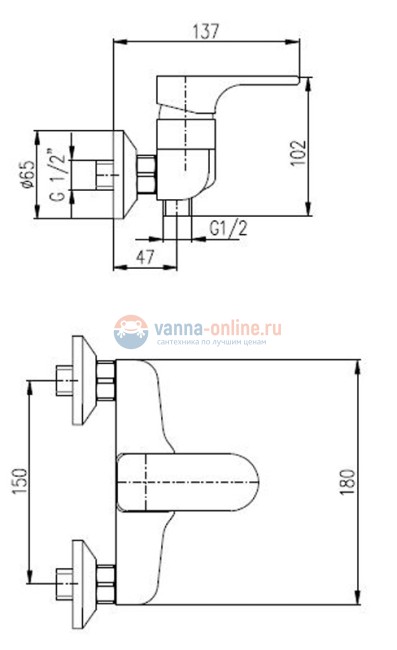 Смеситель для душа Rav-Slezak Yukon YU180.5CB, хром/белый Смеситель для душа Rav-Slezak Yukon YU180.5CB, хром/белый