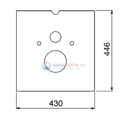Нижняя стеклянная панель TECElux 9650102 для унитаза с крышкой-биде