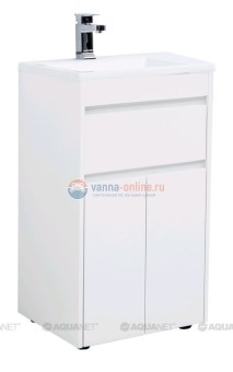 Тумба под раковину Aquanet Токио 48 00237744 (напольная, 1 ящик, 2 дверцы), цвет белый