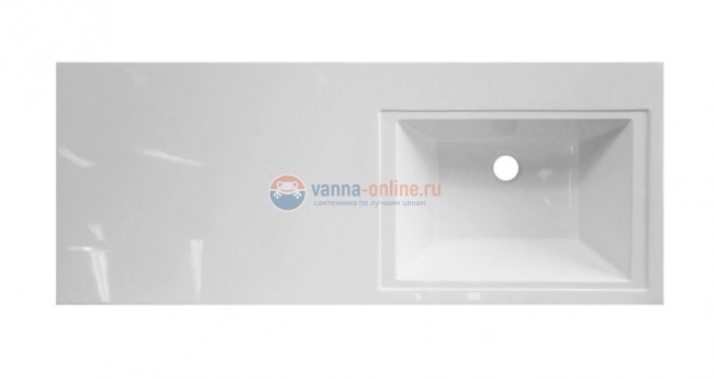 Раковина Эстет Даллас 130 ФР-00002167, 130.2 х 48.2 х 14.5 см, правая