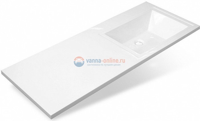 Раковина Эстет Даллас 130 ФР-00002167, 130.2 х 48.2 х 14.5 см, правая