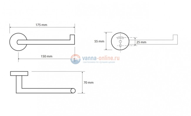 Держатель туалетной бумаги Bemeta White 104212034 17.5 x 7 x 5.5 см правый, белый