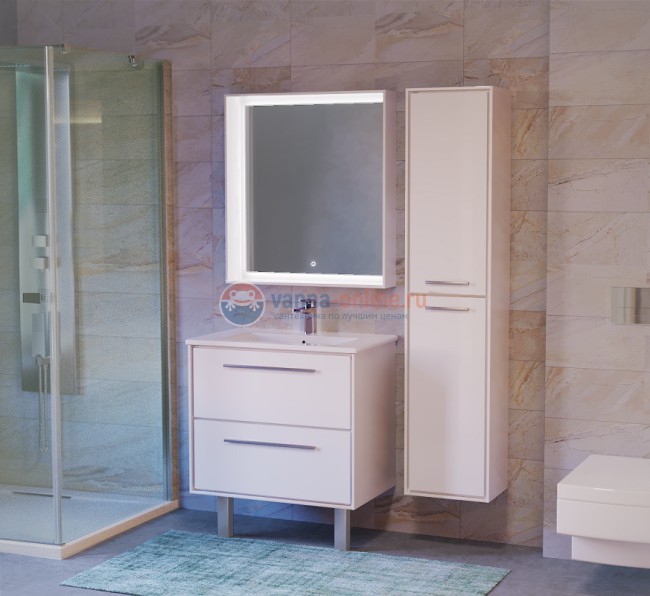 Тумба под раковину Raval Frame 75 Fra.01.75/P/W, подвесная, белая