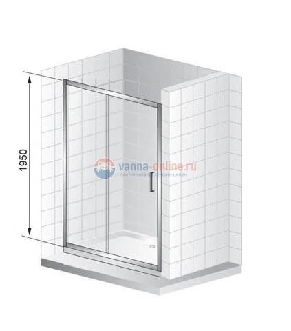 Душевая дверь Cezares PORTA-BF-1-150, профиль-хром