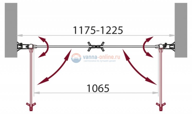 Душевая дверь в нишу BelBagno Sela SELA-B-2-120-C-Cr 120 х 190 см, стекло прозрачное