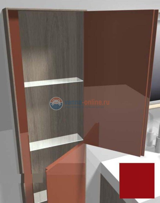 Пенал Jacob Delafon Rythmik Pure EB1774D-M69 40 см, матовый лак темно-красный, правый