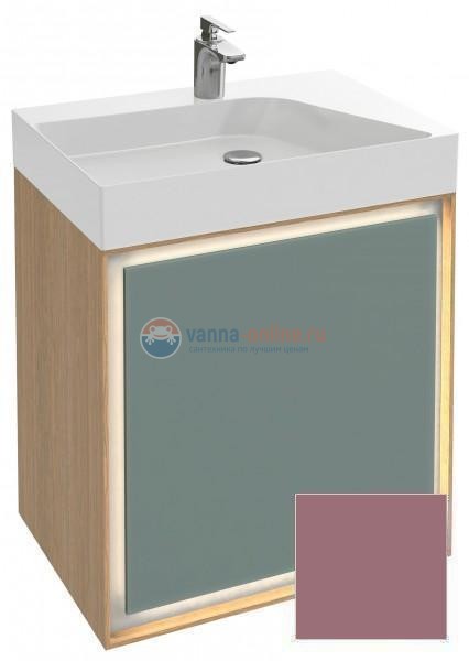 Тумба под раковину Jacob Delafon Rythmik Pure 65 см EB1770-G1B, цвет нежно-розовый глянцевый