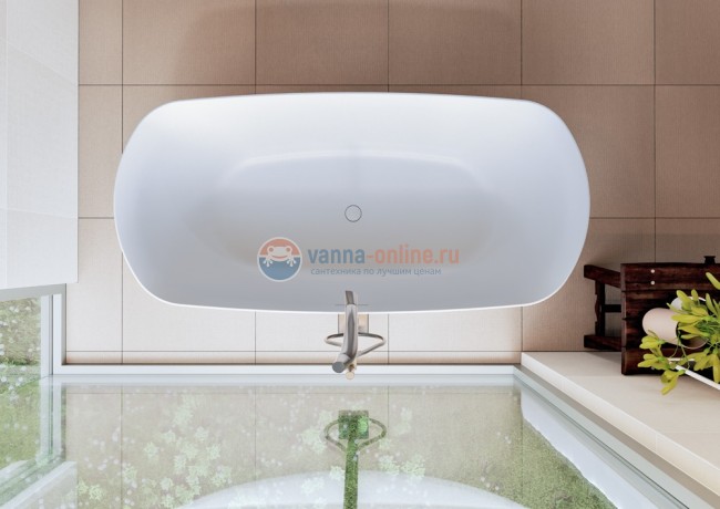 Ванна из искусственного камня Riho Bilo 165x77 см BS6500500000000, белая Ванна из искусственного камня Riho Bilo 165x77 см BS6500500000000, белая