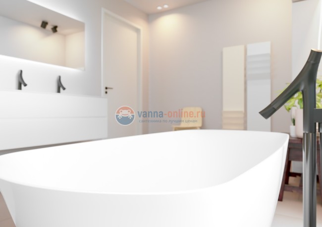 Ванна из искусственного камня Riho Bilo 165x77 см BS6500500000000, белая Ванна из искусственного камня Riho Bilo 165x77 см BS6500500000000, белая