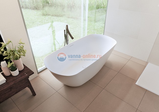Ванна из искусственного камня Riho Bilo 165x77 см BS6500500000000, белая Ванна из искусственного камня Riho Bilo 165x77 см BS6500500000000, белая