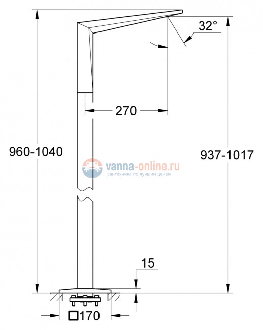 Излив Grohe Allure Brilliant 13301000 для ванны