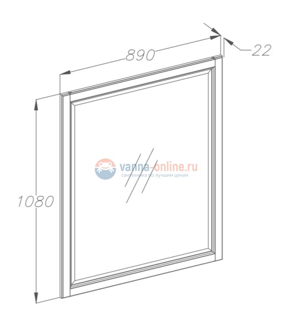 Зеркало Opadiris Корсо-Оро №11 00-00000606 89 см с подсветкой, слоновая кость Зеркало Opadiris Корсо-Оро №11 00-00000606 89 см с подсветкой, слоновая кость